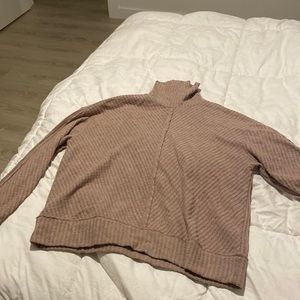 Light pink mock neck pullover